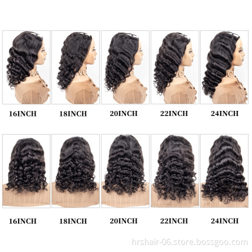 150% 180% U part wig Wholesale 100% sliky Raw Virgin Cuticle Aligned  Brazilian Human Hair loose deep wave wig